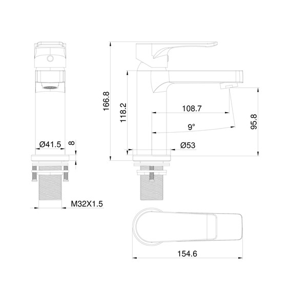 Смесители для раковины Wonzon & Woghand Blend WW-A40222-MW, белый фото 6