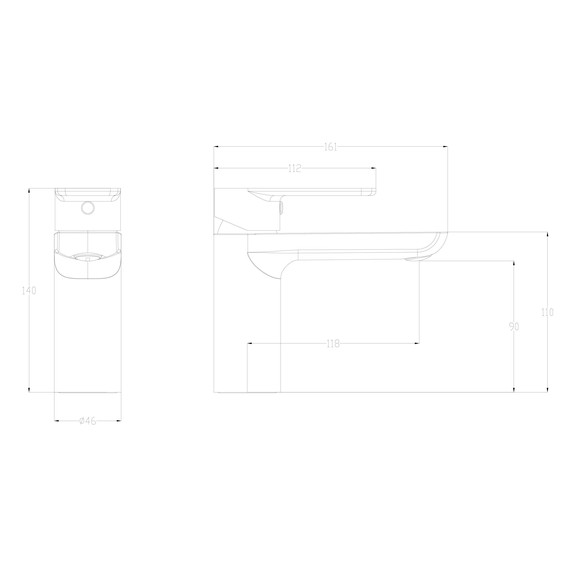 Смесители для раковины Wonzon & Woghand Line WW-A40732-BGG, тёмный графит фото 6