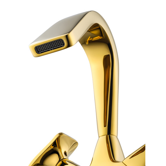Смеситель для раковины высокий Wonzon & Woghand Shakespeare WW-651103-DG, золото фото 3