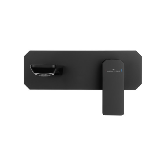 Смеситель для раковины настенный Wonzon & Woghand Diamond WW-88869011-MB (со скрытой частью) чёрный фото 2