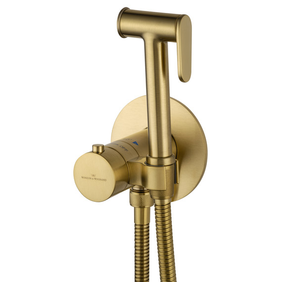 набор для гигиенического душа с термостатом Wonzon & Woghand WW-88829909-BG (со скрытой частью) золото фото 3