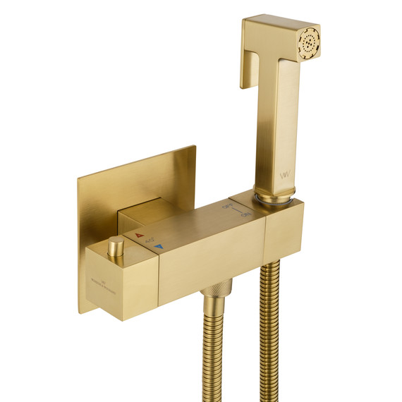 набор для гигиенического душа с термостатом Wonzon & Woghand WW-88819903-BG (со скрытой частью) золото фото 4