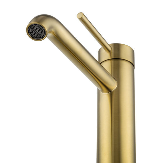 Смеситель для раковины высокий Wonzon & Woghand Stick WW-88239017-BG, золото фото 3
