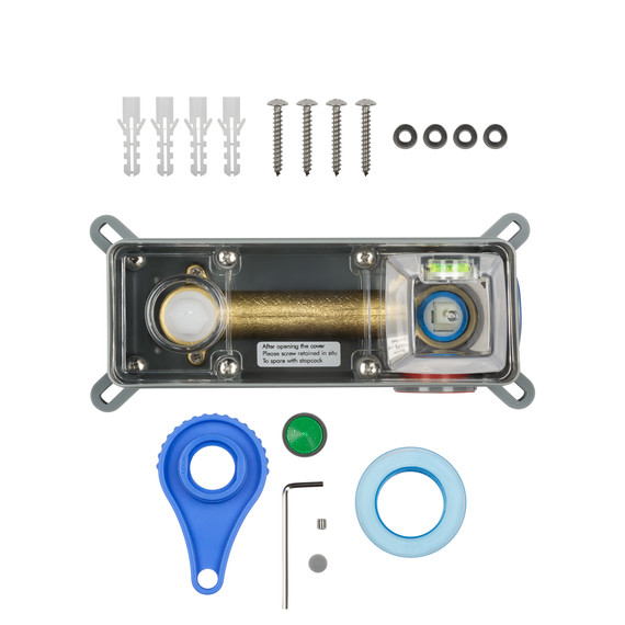 Смеситель для раковины настенный Wonzon & Woghand Frame WW-88869010-BGM (со скрытой частью) тёмный графит фото 5