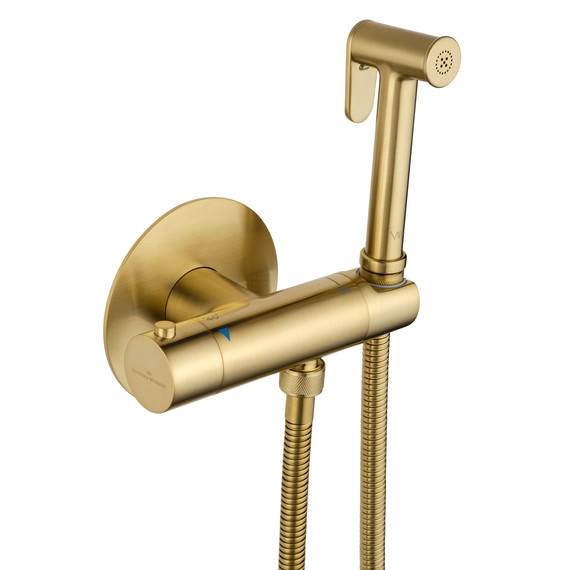 набор для гигиенического душа с термостатом Wonzon & Woghand WW-88819902-BG (со скрытой частью) золото фото 6