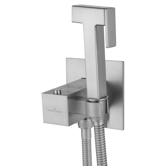 набор для гигиенического душа с термостатом Wonzon & Woghand WW-88829910-BN (со скрытой частью) никель фото 3