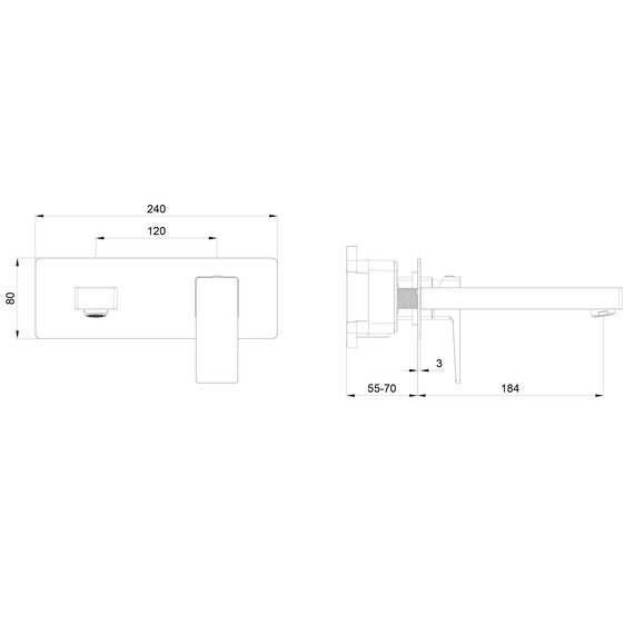 Смеситель для раковины настенный Wonzon & Woghand Cube 2.0 WW-88869068-BG (со скрытой частью) золото фото 2