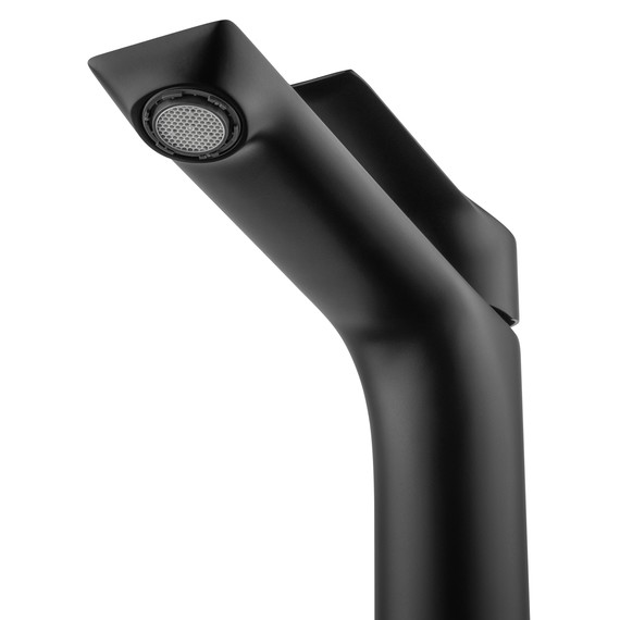 Смеситель для раковины высокий Wonzon & Woghand Brilliant WW-88019079-MB, чёрный фото 3