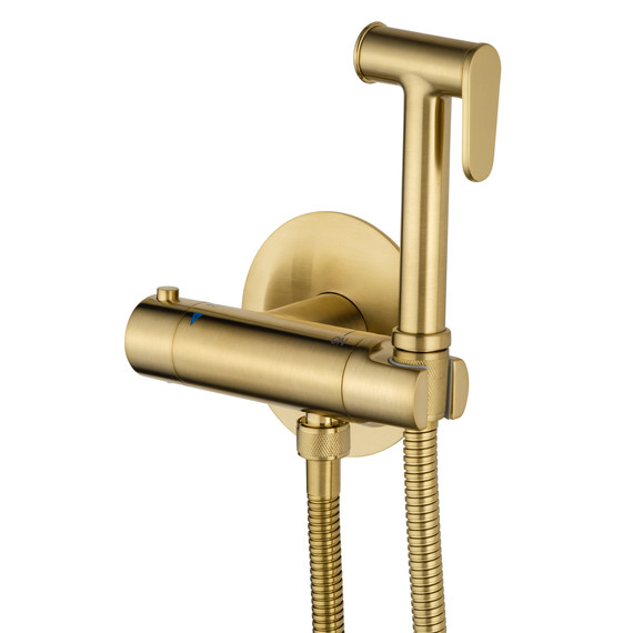 набор для гигиенического душа с термостатом Wonzon & Woghand WW-88819902-BG (со скрытой частью) золото фото 4