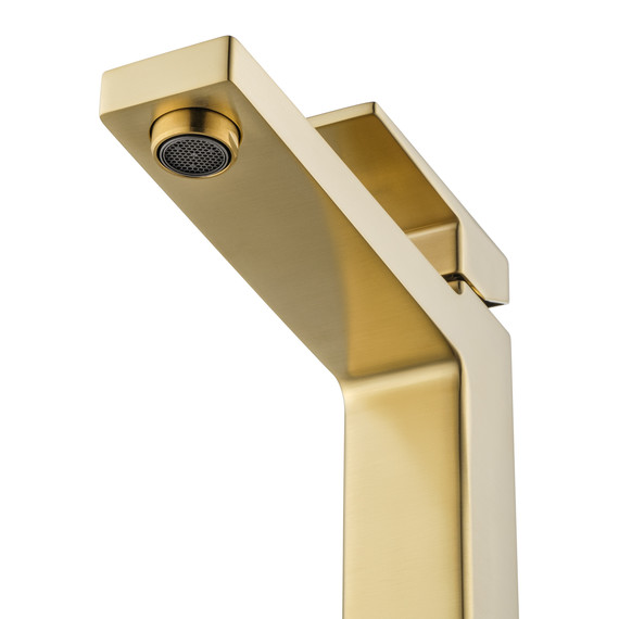 Смеситель для раковины высокий Wonzon & Woghand Cube 2.0 WW-88019068-BG, золото фото 3