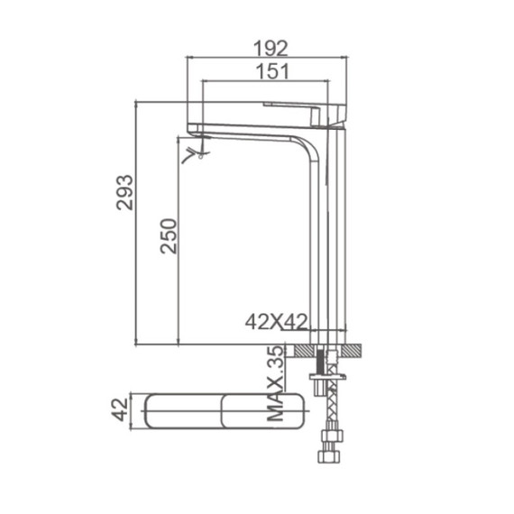 Смеситель для раковины высокий Wonzon & Woghand Arnie WW-691104-MB, чёрный фото 6