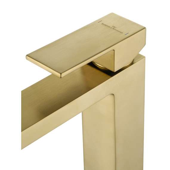 Смеситель для раковины высокий Wonzon & Woghand Cube WW-88239016-BG, золото фото 4
