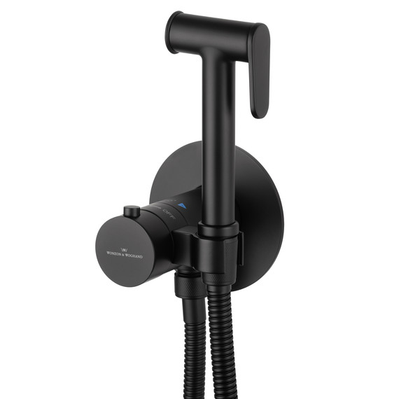 набор для гигиенического душа с термостатом Wonzon & Woghand WW-88829909-MB (со скрытой частью) чёрный фото 3