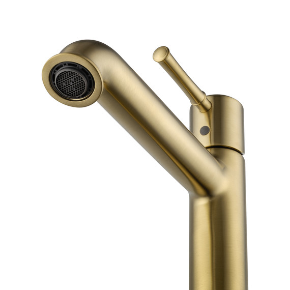 Смеситель для раковины высокий Wonzon & Woghand Tor WW-88019073-BG, золото фото 3