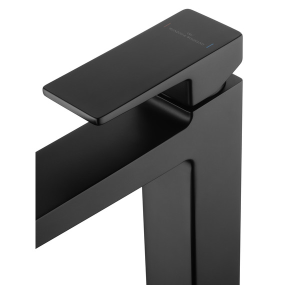 Смеситель для раковины высокий Wonzon & Woghand Cube 2.0 WW-88019068-MB, чёрный фото 4