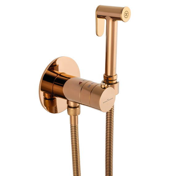 набор для гигиенического душа с термостатом Wonzon & Woghand WW-88829909-RG (со скрытой частью) розовое золото фото 4