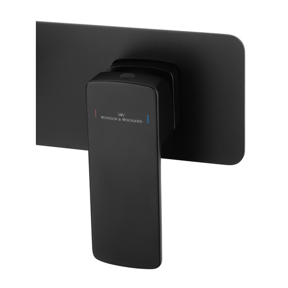 Смеситель для раковины настенный Wonzon & Woghand Edge WW-88869003-MB (со скрытой частью) чёрный фото 4