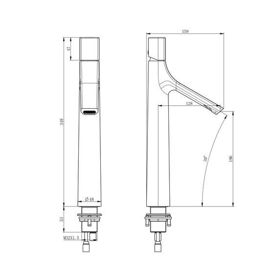Смеситель для раковины высокий Wonzon & Woghand The one WW-H1011-MW, белый фото 5