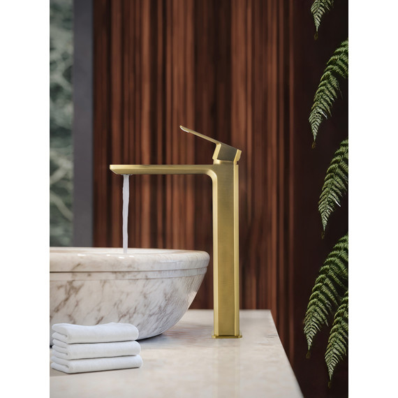 Смеситель для раковины высокий Wonzon & Woghand Diamond WW-88239011-BG, золото фото 6