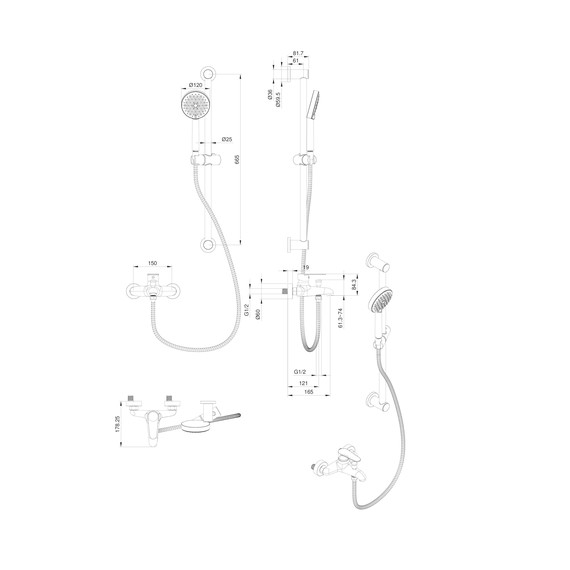 Смесители для ванны Wonzon & Woghand Alfa WW-AE3205-CR фото 8