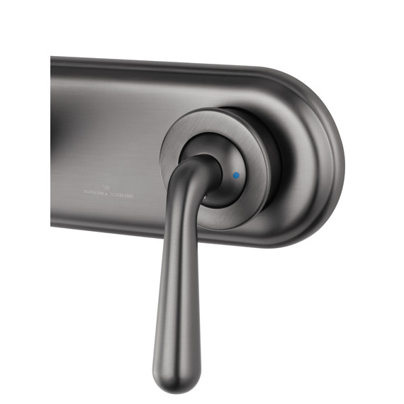 Смеситель для раковины настенный Wonzon & Woghand Steam WW-88869008-BGM (со скрытой частью) тёмный графит фото 4