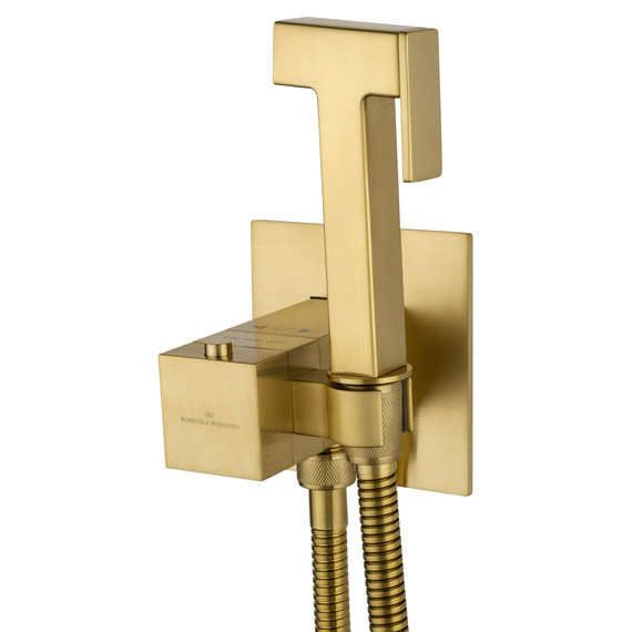набор для гигиенического душа с термостатом Wonzon & Woghand WW-88829910-BG (со скрытой частью) золото фото 3