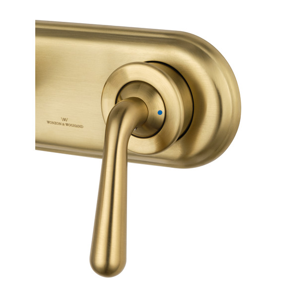 Смеситель для раковины настенный Wonzon & Woghand Steam WW-88869008-BG (со скрытой частью) золото фото 4