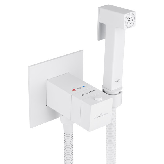 набор для гигиенического душа с термостатом Wonzon & Woghand WW-88829910-MW (со скрытой частью) белый фото 4