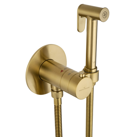 набор для гигиенического душа с термостатом Wonzon & Woghand WW-88829909-BG (со скрытой частью) золото фото 4
