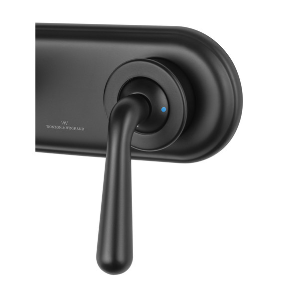 Смеситель для раковины настенный Wonzon & Woghand Steam WW-88869008-MB (со скрытой частью) чёрный фото 4