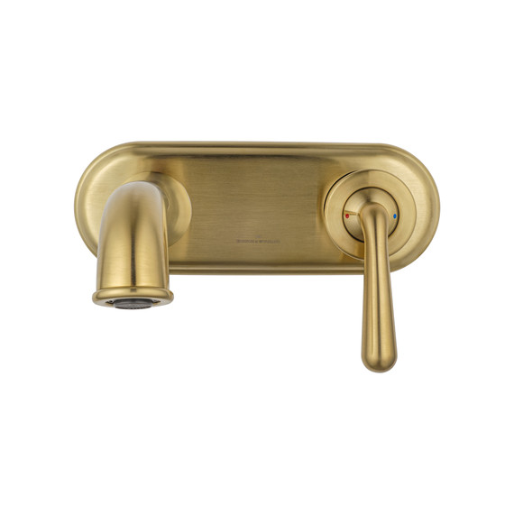 Смеситель для раковины настенный Wonzon & Woghand Steam WW-88869008-BG (со скрытой частью) золото фото 2