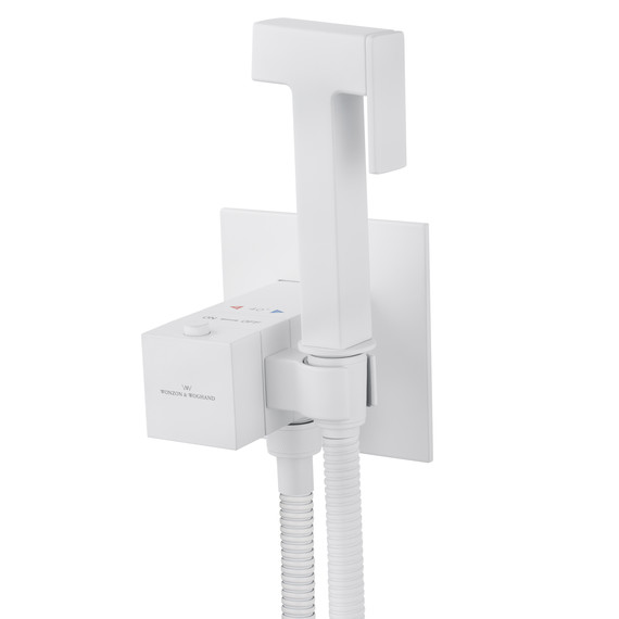 набор для гигиенического душа с термостатом Wonzon & Woghand WW-88829910-MW (со скрытой частью) белый фото 3