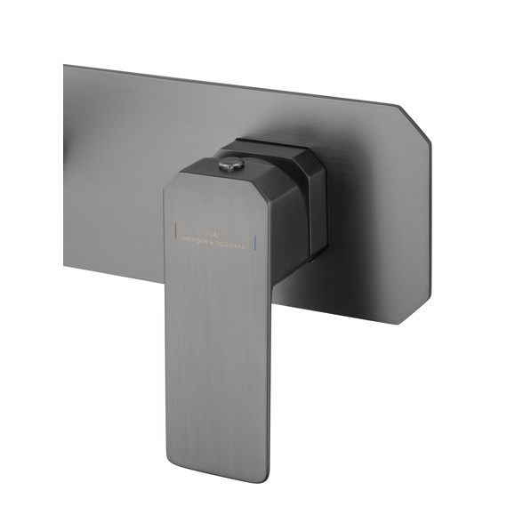 Смеситель для раковины настенный Wonzon & Woghand Diamond WW-88869011-BGM (со скрытой частью) тёмный графит фото 4