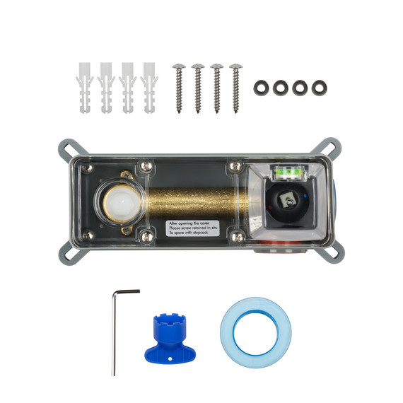 Смеситель для раковины настенный Wonzon & Woghand Stick WW-88869017-MB (со скрытой частью) чёрный фото 5