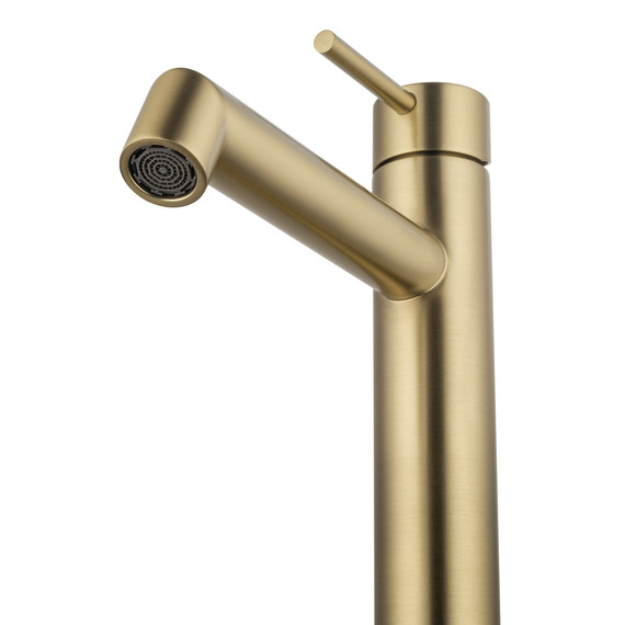 Смеситель для раковины высокий Wonzon & Woghand WW-H1064-BG, золото фото 3