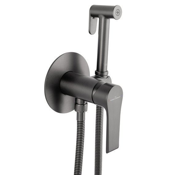 набор для гигиенического душа Wonzon & Woghand Brilliant WW-88829079-BGM (со скрытой частью) тёмный графит фото 4