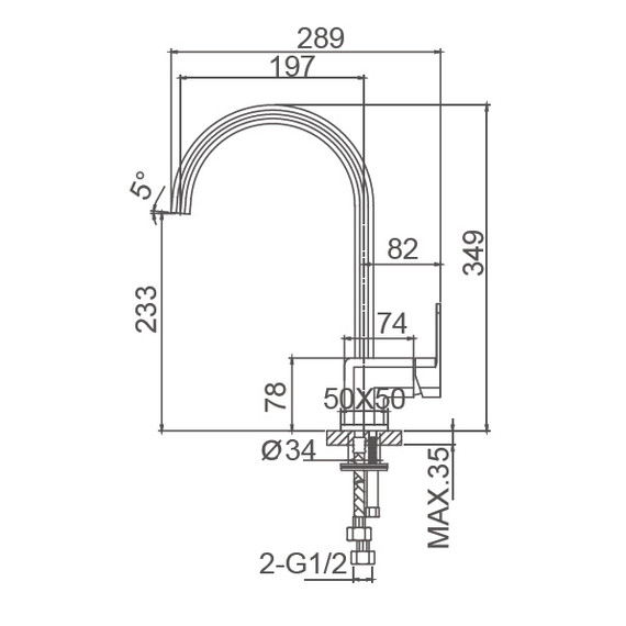 Смесители для кухни Wonzon & Woghand Arnie WW-692101-CR фото 5