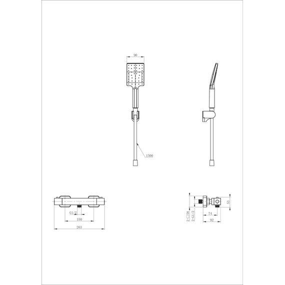 Смесители для душа с термостатом Wonzon & Woghand WW-B2026-A-CR фото 2