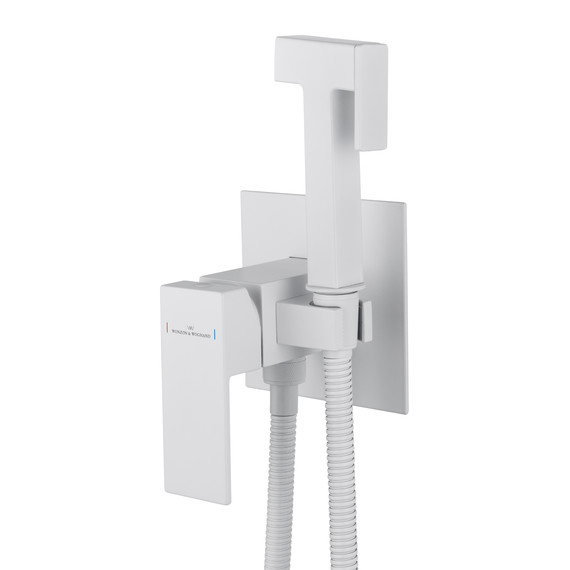 набор для гигиенического душа Wonzon & Woghand Cube WW-88829016-MW (со скрытой частью) белый фото 3