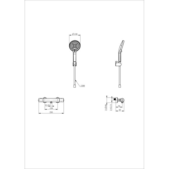 Смесители для душа с термостатом Wonzon & Woghand Inn WW-B3013-A-CR фото 2