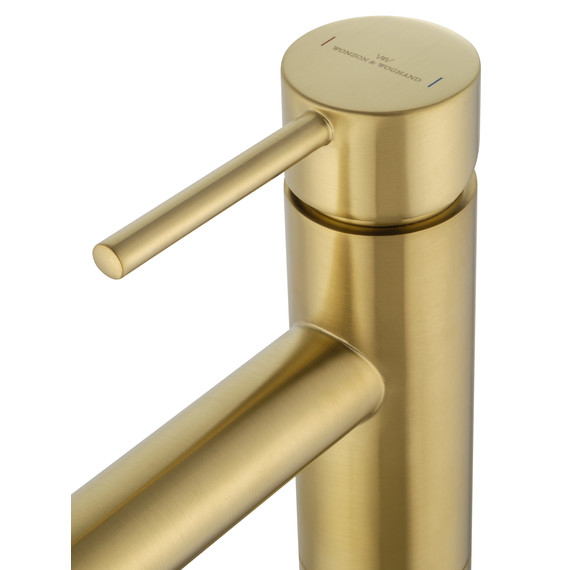 Смеситель для раковины напольный Wonzon & Woghand Stick WW-88649905-BG, золото фото 4