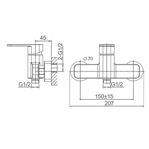 Смесители для душа Wonzon & Woghand Arnie WW-694101-MB, чёрный фото 7