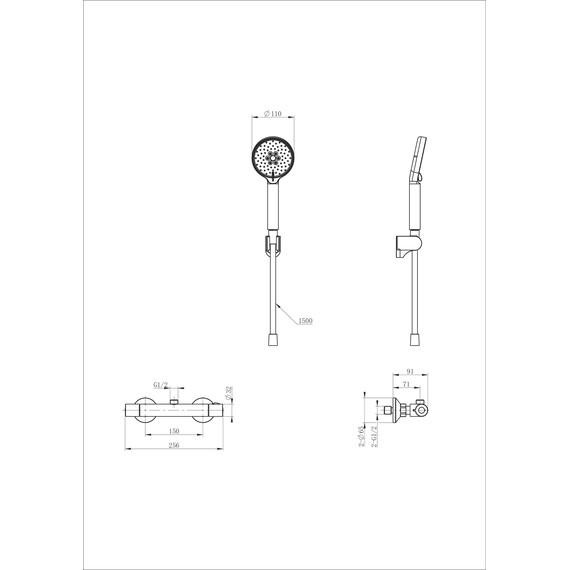 Смесители для душа с термостатом Wonzon & Woghand Inn WW-B1005-A-CR фото 7