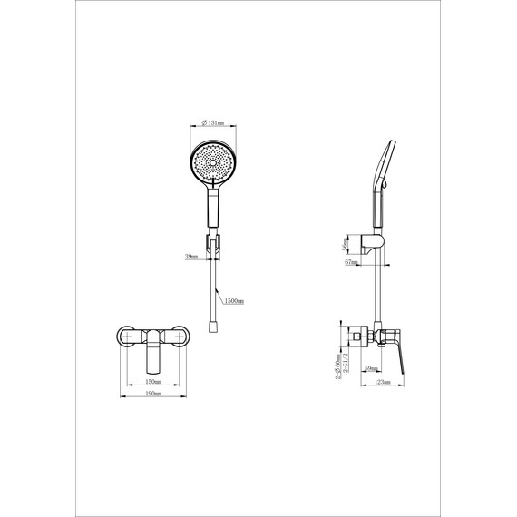 Смесители для душа Wonzon & Woghand WW-B2585-MB, чёрный фото 5