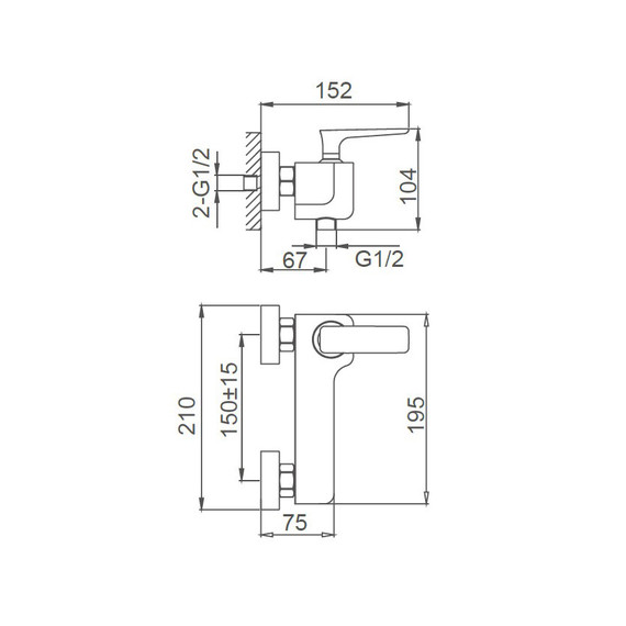 Смесители для душа Wonzon & Woghand Shark WW-484101-CR фото 6