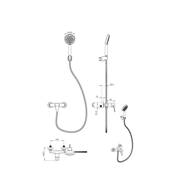 Смесители для душа Wonzon & Woghand Alfa WW-AE3102-MW, белый фото 5