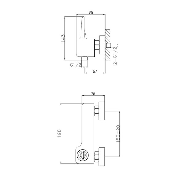 Смесители для душа Wonzon & Woghand Shark WW-48B4101-CR фото 6