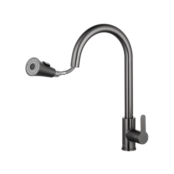 Смесители для кухни Wonzon & Woghand WW-121E201L-BGG, тёмный графит фото 5