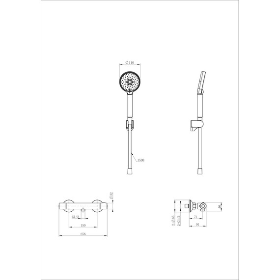 Смесители для душа с термостатом Wonzon & Woghand Inn WW-B2005-A-BG, золото фото 6