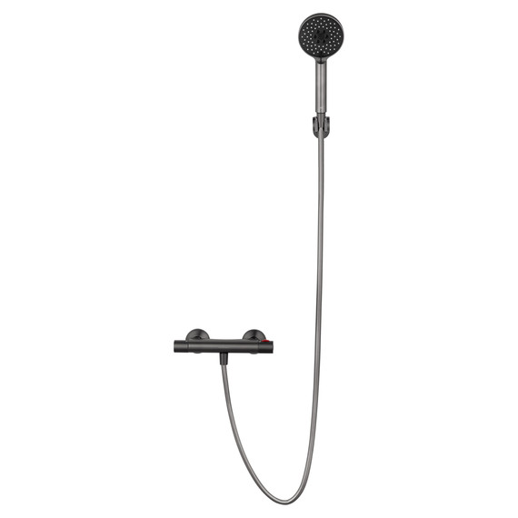 Смесители для душа с термостатом Wonzon & Woghand Inn WW-B2005-A-BGG, тёмный графит фото 2